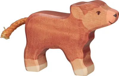 Produktbild von Schottisches Hochlandkalb Bauernhof Holzfigur Holzspielzeug von Holztiger