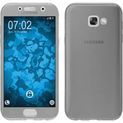Produktbild von PhoneNatic Case kompatibel mit Samsung Galaxy A7 (2017) - grau Silikon Hülle 360° Fullbody Cover