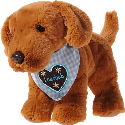 Immagine prodotto di Cane di peluche con sciarpa, mascalzone blu