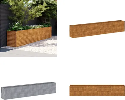 Produktbild von vidaXL Hochbeet 385x50x69 cm Cortenstahl - Hochbeet - Hochbeete - Pflanzgefäß - Blumengefäß