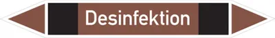 Produktbild von Dreifke® Rohrleitungsetikett, Desinfektion | Folie selbstklebend | 270x37 mm,...