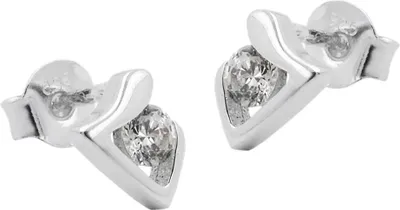 Produktbild von Ohrstecker Ohrringe Ohrschmuck Dreieck mit Zirkonia weiß 925 Silber Damen