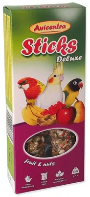 Productafbeelding van Avicentra staven voor kleine papegaaien - fruit + noten, 2 stuks