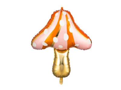 Produktbild von Folienballon Pilz 66x75cm Gold / Orange