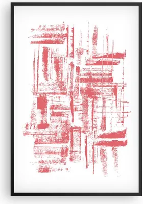 Produktbild von Gerahmtes Poster - Schwarzer Rahmen - Rot Textur Muster - 61x91,5 cm - Wand Bild - Wanddeko - Wandbilder - Kunstposter - Wandposter - Bilderrahmen - Bilder - Kunstdruck - P2BPA61x91-5048
