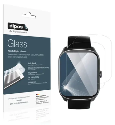 Image de 2x Protection ecrán pour Stecei S68 1.95 Smartwatch Verre souple Film Protecteur 9H dipos