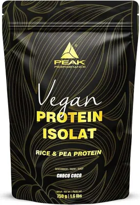 Productafbeelding van Peak Vegan Proteïne Isolaat – 750g verpakking, smaak: Choco Coco