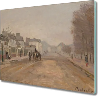 Produktbild von Coloray Herdabdeckplatte 60x52 cm Schneidebrett Kochplattenabdeckung Küchenbrett Hackbrett - Promenade Argenteuil Monet