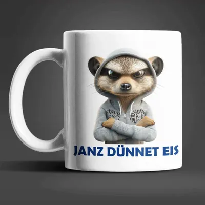 Produktbild von Erdmännchen Janz Dünnet Eis Keramik Kaffeetasse Teetasse Tasse Geschenke
