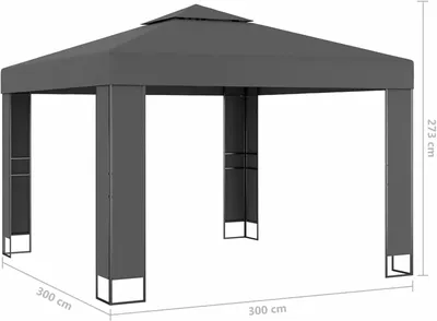 Image de Pavillon - Véranda - Pergola - Abri - Tente de réception - Toit double, imperméable