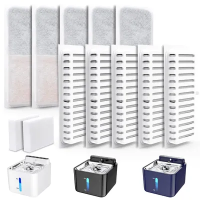 Produktbild von 10 Stück Katzenbrunnenfilter + 2 Stück Schwämme – Ersatzset