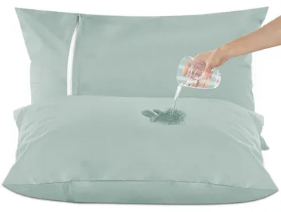 Produktbild von Wasserdichte Kissenbezüge 2er-Pack Reißverschluss Grün 40 x 80 cm
