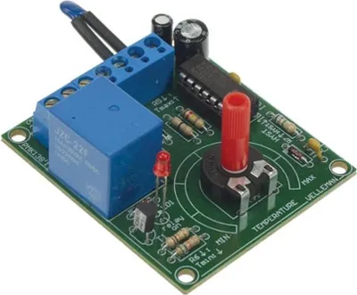 Produktbild von Whadda Lötbausatz, DIY, Thermostat für allgemeine Verwendung, Ausgangsrelais mit LED,