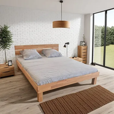Produktbild von Massivholzbett Riva / Bett 180X200 - Buche Massiv Geölt
