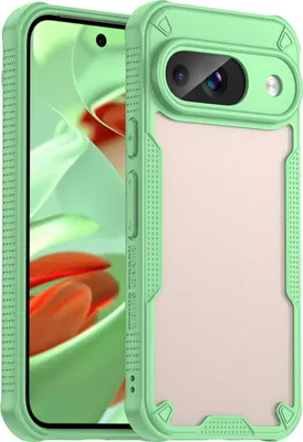 Produktbild von Hülle für Google Pixel 9 - Phonesta Shockproof Armor Semi-Transparent Back Cover - Grün