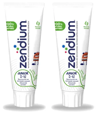 Obrázek produktu pro 2 x Zubní pasta Zendium Junior, pro děti 5-12 let - 75 ml - výhodná balení - 2 kusy