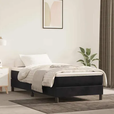 Produktbild von "2026 Promotion" BoxspringBettgestell moderne - Schwarz - 90x200 cm - Samt - Polsterbett CC5689