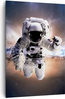 Produktbild von Bild auf Leinwand - Leinwandbild - Einteilig - Astronaut Erde Raum - 70x100cm - Wand Bild - Wanddeko - Wandbilder - Leinwanddruck - Wanddekoration - Leinwand bilder - Wandbild - PA70x100-2848