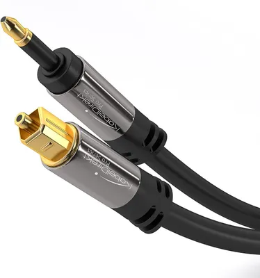 Produktbild von KabelDirekt 797698090382, Toslink, Männlich, Mini-TOSLINK, Männlich, 6 m, Schwarz