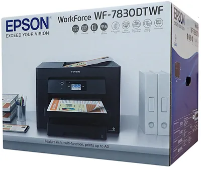 Zdjęcie produktu dla Drukarka atramentowa wielofunkcyjna Epson WF-7830DTWF, format A3, z Wi-Fi, automatycznym podajnikiem dokumentów i funkcją dwustronnego drukowania