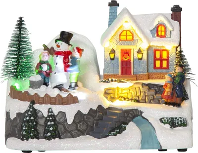 Produktbild von Spieluhr Winterville 8 Melodien 7 LEDs Timer B 18cm H 13cm