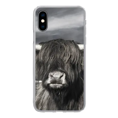 Produktbild von MuchoWow® Handyhülle Schutzhülle Hülle für iPhone X Schottischer Highlander - Tiere - Hörner Silikon Softcase Handy Hülle - Handyhülle