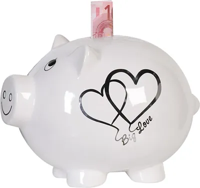 Produktbild von GILDE Sparschwein Big Love, abschließbar H. 20 cm,86968