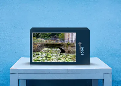 Produktbild von hansepuzzle 65328 - Wasserbrücke Puzzle, 1000 Teile, Natur, 60,0 x 46,0cm mit hochwertiger Aufbewahrung, Kartonbox und wiederverschließbarem Beutel