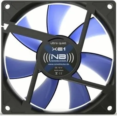 Obrázok produktu pre Noiseblocker BlackSilentFan XE2, Ventilátor, 9,2 cm, 1800 ot/min, 65 m³/h, Čierna