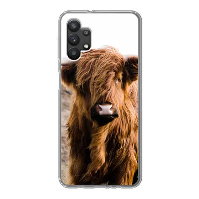 Produktbild von MuchoWow® Handyhülle Schutzhülle Hülle für Samsung Galaxy A32 5G Schottische Highlander - Landschaft - Kuh - Braun - Tiere - Natur Silikon Softcase Handy Hülle - Softcase