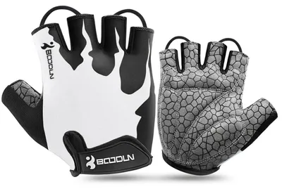 Obrázok produktu pre Rukavice na bicykel, poloprstové, unisex, letné, MTB, biela, veľkosť L