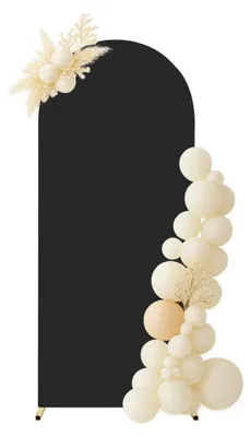 Produktbild von Bezug für Ballonbogen – Metallgestell Fotowand 80x180cm – Schwarz