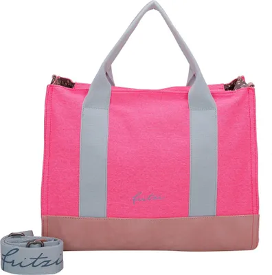 Image de Fritzi aus Preußen sac à épaule Canvas Tote Bag Neon Pink rose fluo