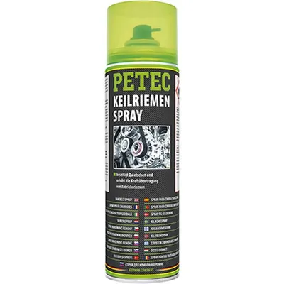 Produktbild von Petec Keilriemenspray für Riemenschlupf Förderbänder Antriebsbänder 500ml 70460