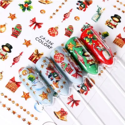 Produktbild von 3D Nagel Sticker Nail Art Weihnachten Schneemann Aufkleber