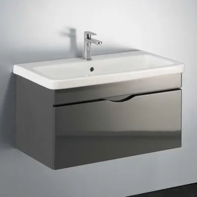 Productafbeelding van Badkamerkast onder wastafel, 80 cm, met 1 lade