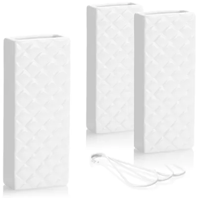 Obrázok produktu pre com-four® 3x zvlhčovač vzduchu z keramiky - Radiátorový výparník na zvlhčovanie vzduchu v miestnosti - Vodný výparník s háčikom v tvare S - Vykurovací výparník s diamantovým motívom