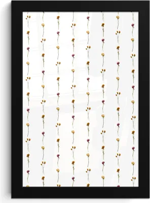 Produktbild von MuchoWow® MuchoWow® Gerahmtes Poster Blumen - Pastell - Muster 20x30 cm - Poster mit zchwarzem Bilderrahmen - Drucken - Bilder Poster im Rahmen