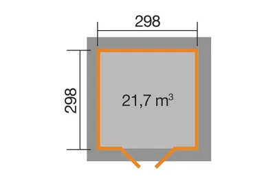 Produktbild von WEKA 177.3030.00.00 Gartenhaus/Blockbohlenhaus Mediterrana 4-Eck mit Doppeltür ; Größe: 2 ; Farbgebung: Naturbelassen ; Wandstärke: 28 mm ; Maße (LxBxH): 298 cm x 298 cm x 300 cm ; Seitenwandhöhe: 220 cm