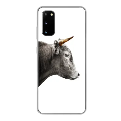 Produktbild von MuchoWow® Handyhülle Schutzhülle Hülle für Samsung Galaxy S20 Schottischer Highlander - Horn - Gold Silikon Softcase Handy Hülle - Bild