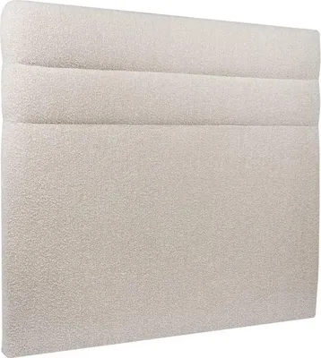 Productafbeelding van Kopstuk, model Linien – Lichtbeige bouclé-stof, 150 cm