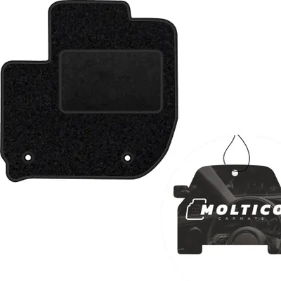 Produktbild von moto-MOLTICO Fahrer Fußmatte Auto Velours Fahrerseite Autoteppiche Schwarz Fahrermatte 1-teilig passend für Honda Jazz IV 2015-2020