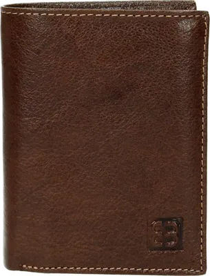 Produktbild von Geldbörse-Portmonee-Geldbeutel-Leder-Braun Dunkel Hochformat-12x9x2,5cm-Bowatex