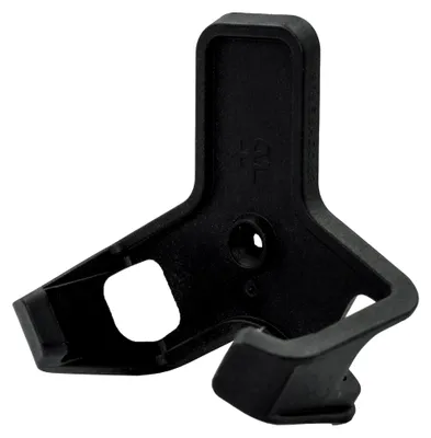 Produktbild von Schwarzer Haken, 7,2 cm hoch, 2,4 cm breit, für Schraub- oder Klebemontage, bis 5 kg Tragkraft