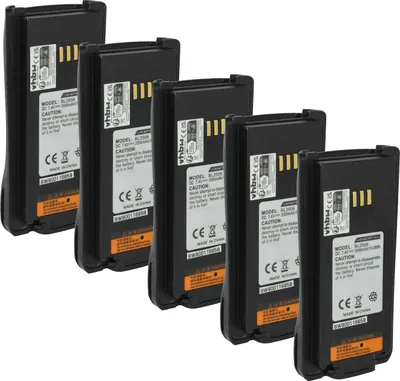 Produktbild von vhbw 5x Akku kompatibel mit HYT PD706G-U1, PD706G-U2, PD-706, PD706G-V1, PD706G-V1-RFB, PD706G-U3 Funkgerät, Walkie Talkie (2000 mAh, 7,4 V, Li-Ion)