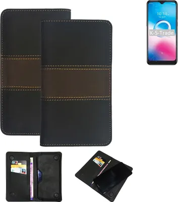 Produktbild von K-S-Trade Hülle Handyhülle kompatibel mit Alcatel 3L (2020) Schutzhülle Walletcase Bookstyle Tasche Schutz Case Handytasche Wallet Cover Kunstleder