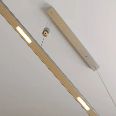 Produktbild von Lucande LED-Hängelampe Arnik, 120 cm, nickelfarben, dimmbar