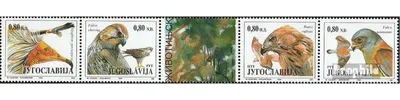 Produktbild von Briefmarken Jugoslawien 1994 Mi 2647-2650 Fünferstreifen (kompl.Ausg.) postfrisch Greifvögel