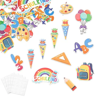 Productafbeelding van 100 Stuks Confetti voor Schoolkinderen, Kleurrijke Decoratie voor de Eerste Schooldag