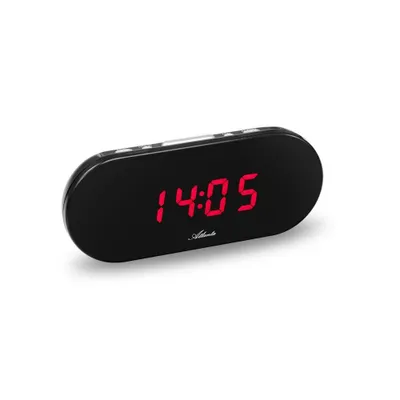 Produktbild von Atlanta Digitalwecker 2606-1, mit roter LED-Anzeige und Nachtdimmung, Schwarz